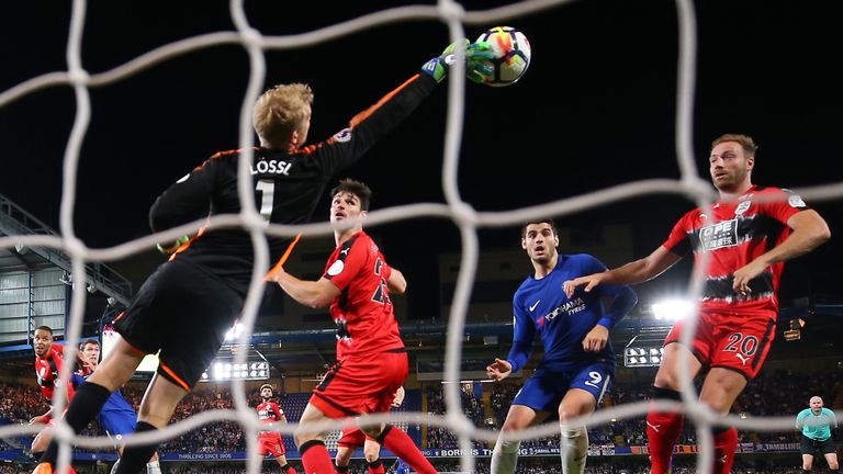 Huddersfield goalkeeper Jonas Lossl is the number one at the John Smith's Stadium