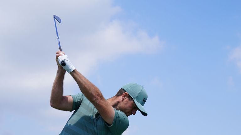 Lucas Bjerregaard is one of two players sitting on nine under