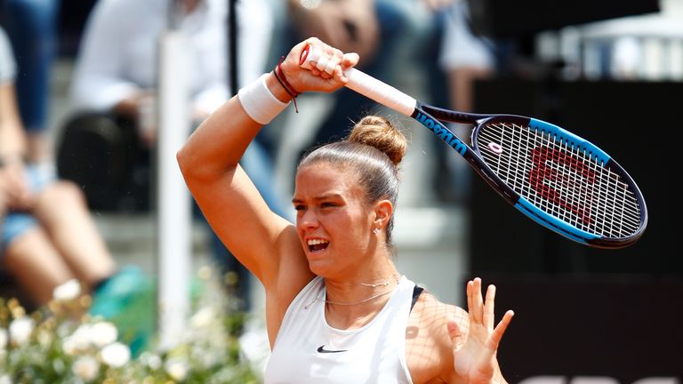 Sakkari upset Pliskova to continue her good form on clay