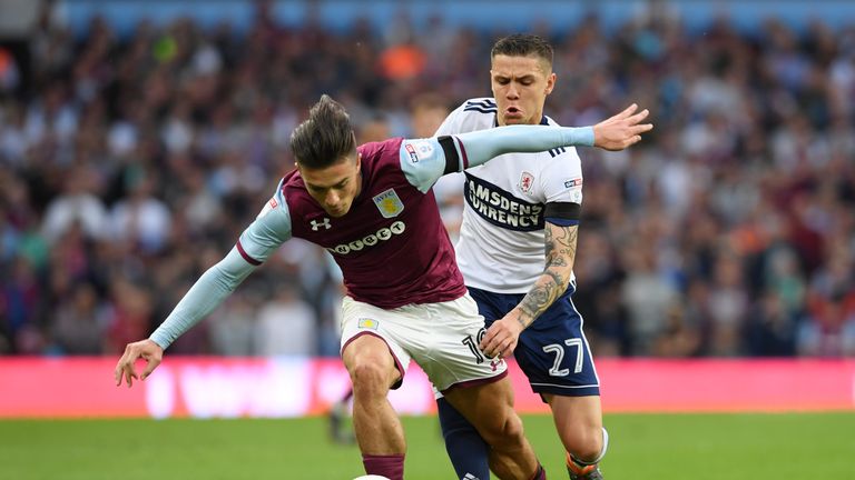 Grealish was fouled on average more times per game than any other Championship player