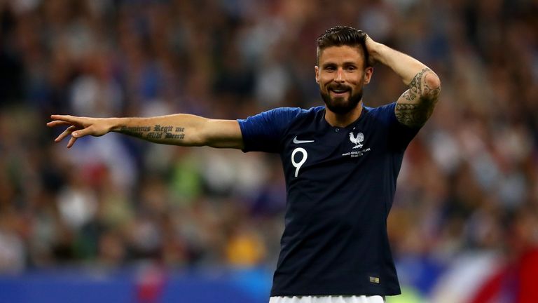 Olivier Giroud is set to feature for France in Russia