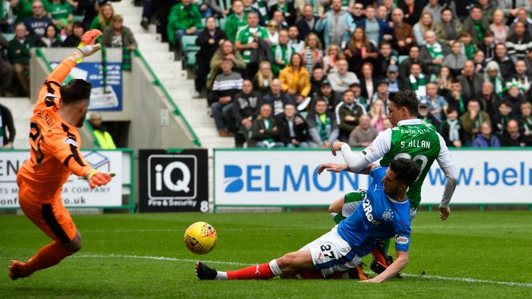Scott Allan scores to put Hibernian 2-0 up