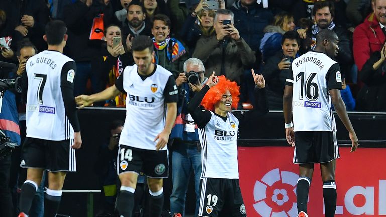 Rodrigo further endeared himself to Valencia supporters when, after scoring against Barcelona, he donned an orange wig in tribute to former club president Jaume Orti
