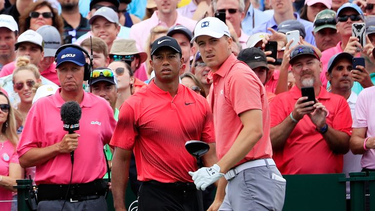 Woods played the final round with Spieth, who ran up an eight at the final hole