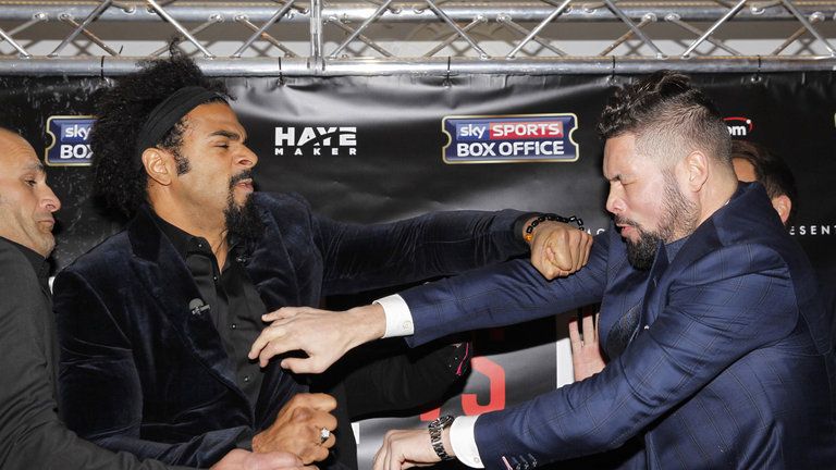 Haye and Bellew first brawled in November 2016