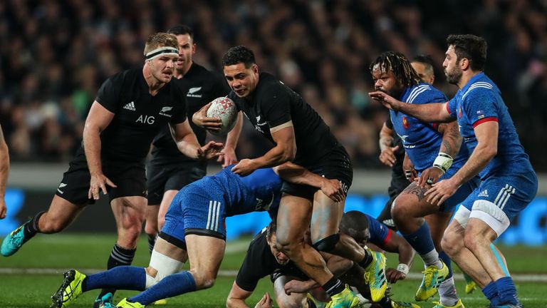 Anton Lienert-Brown attacks for New Zealand