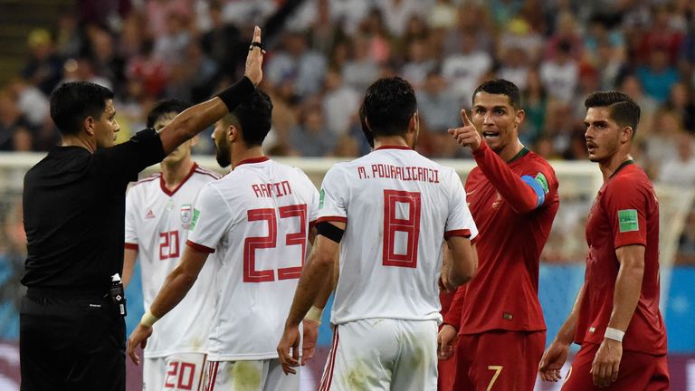 Ronaldo could have been sent off against Iran