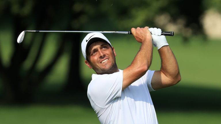 Home favourite Francesco Molinari drained a huge putt for birdie on the final green
