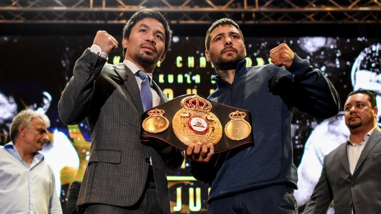 Pacquiao will challenge for Matthysse's WBA belt in Kuala Lumpur on July 15