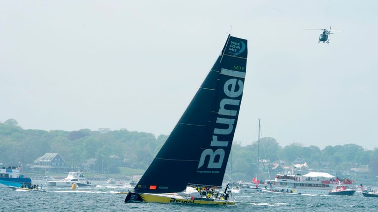 Team Brunel have won legs 9 and 10 to set up a three-way tie in the Volvo Ocean Race