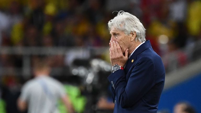 Colombia manager Jose Pekerman angry at England players after World Cup defeat