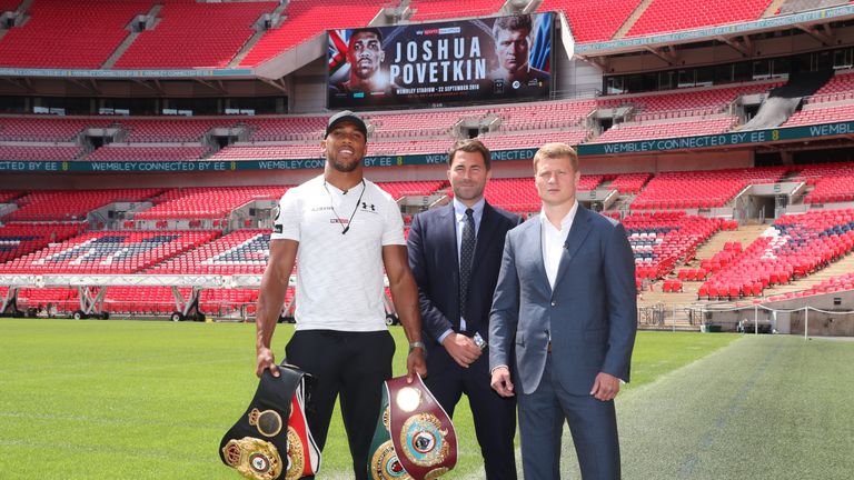 Joshua fights Alexandr Povetkin at Wembley Stadium on September 22