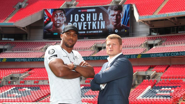 Joshua defends world titles against Alexander Povetkin at Wembley on September 22, live on Sky Sports Box Office