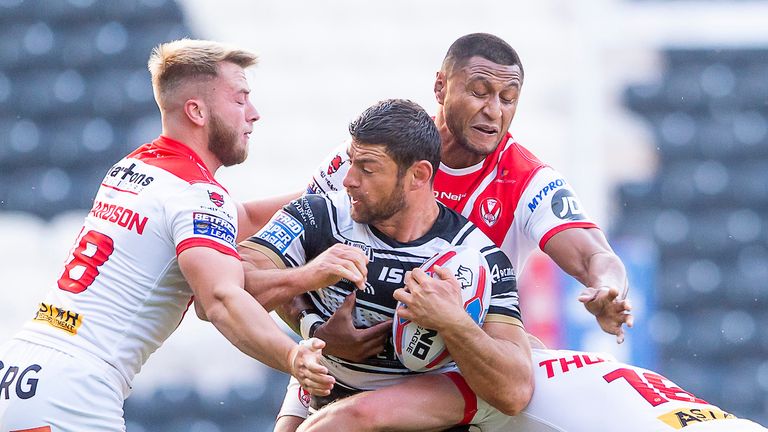 Hull were competitive for the most part and led into the second half before Saints pulled away