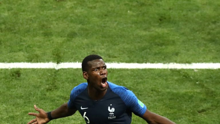 Paul Pogba put France 3-1 up in the second half