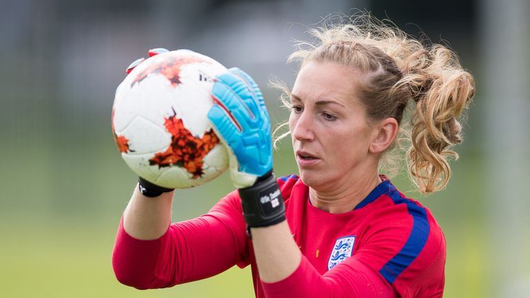 Siobhan Chamberlain training for England