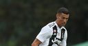 Ronaldo scores, mobbed by fans