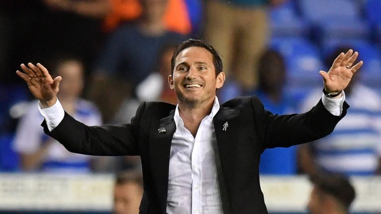 Lampard won his first game as Derby came from behind to beat Reading 2-1