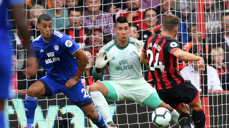 Ryan Fraser (right) makes it 1-0 to Bournemouth