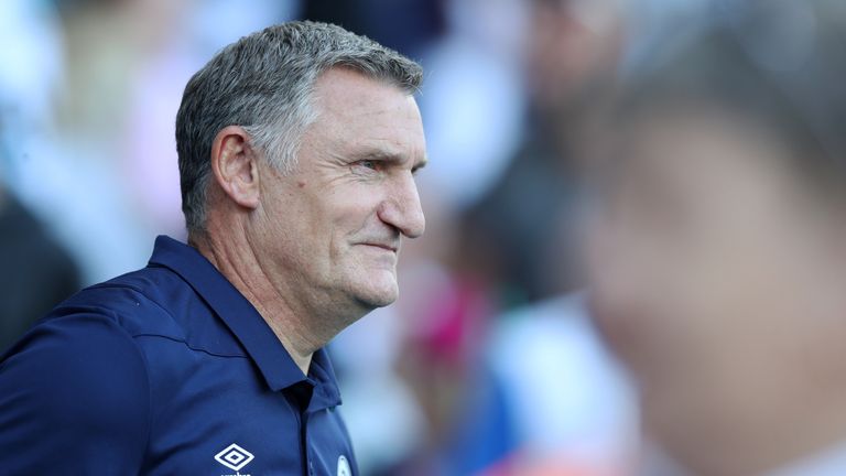 Tony Mowbray looks on during Blackburn's pre-season friendly against Liverpool