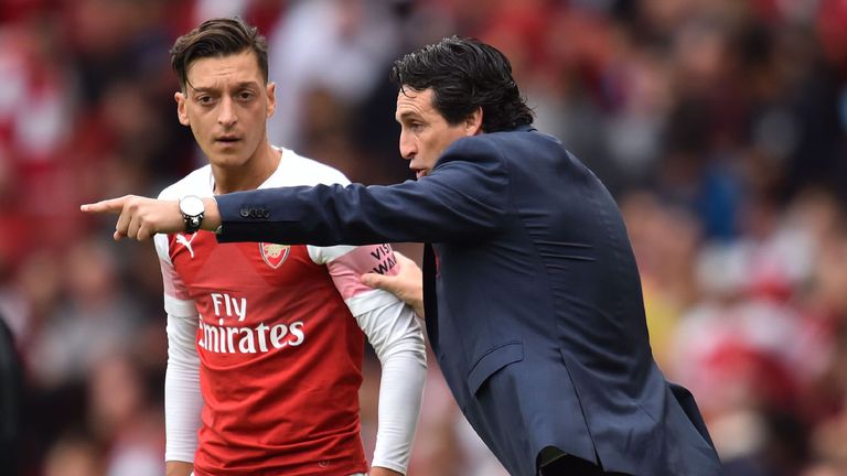 Image result for mesut ozil n unai emery