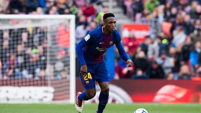 Barcelona's Yerry Mina remains a target for Everton