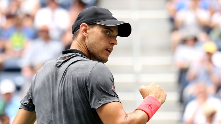 Dominic Thiem is through to the US Open quarter-finals for the first time