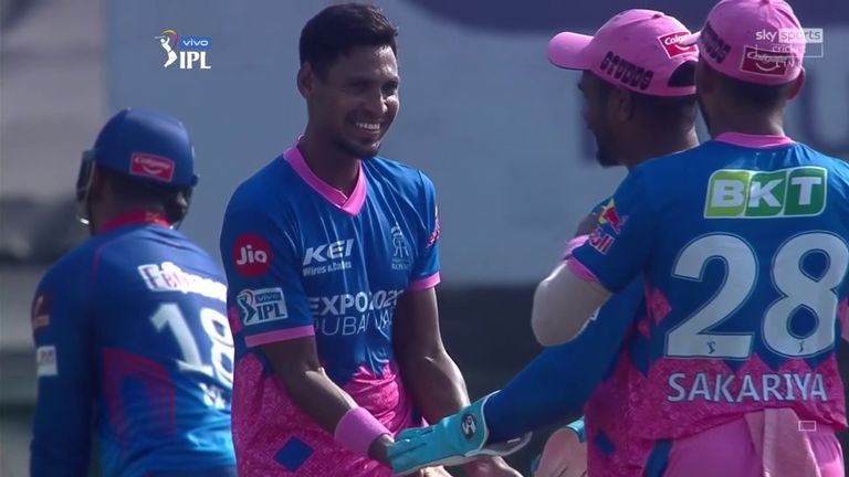 IPL: Delhi Capitals regain top spot as Sanju Samson hits fifty in losing cause for Rajasthan Royals - cricket Rajasthan seamer Mustafizur Rahman (left) took two wickets and did not concede a boundary