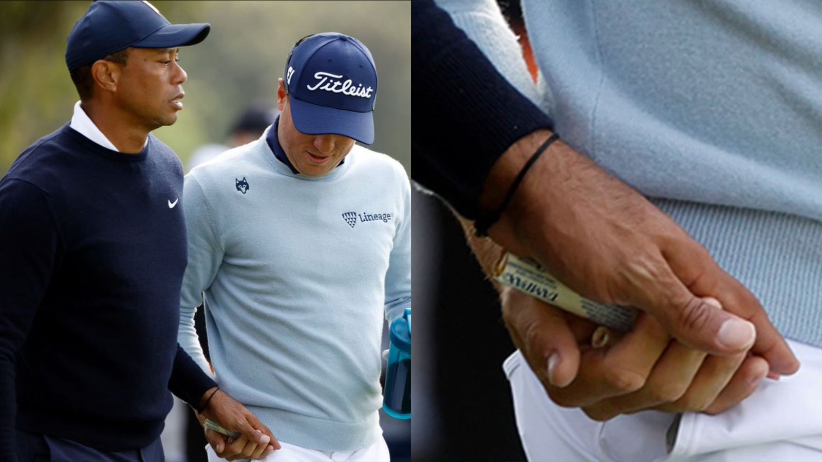 Tiger Woods under scrutiny after handing Justin Thomas tampon at Genesis Invitational