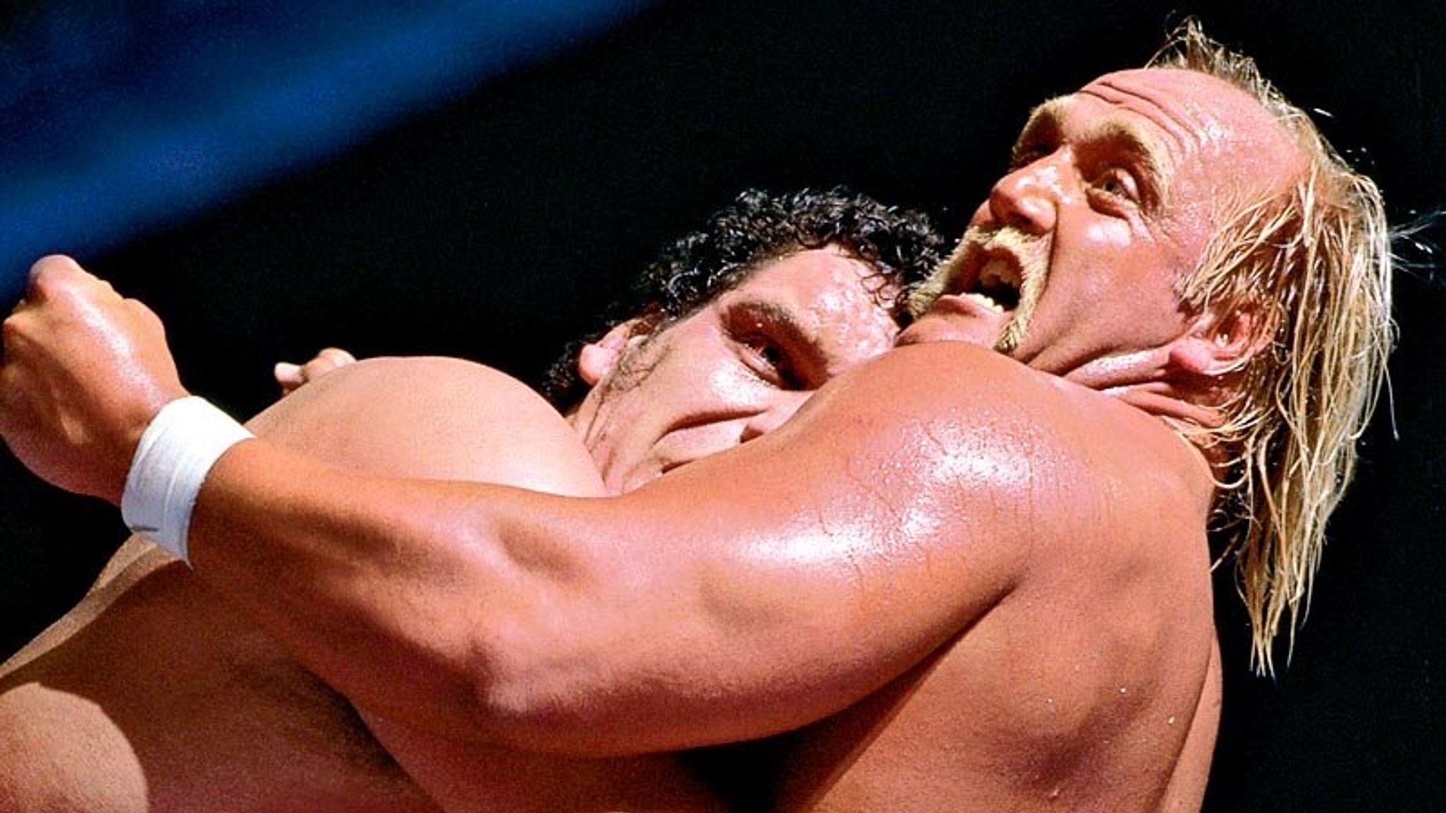 Andre the giant choking bob uecker wrestling shirt