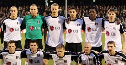 Fulham pose for the cameras ahead of one of the biggest nights in the club's history.