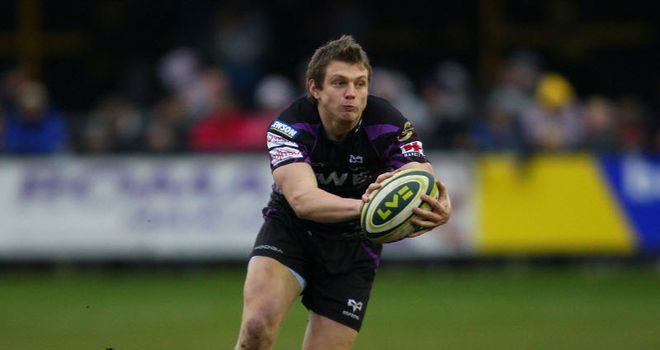 Stood tall: Biggar kicked 20 points for the Ospreys