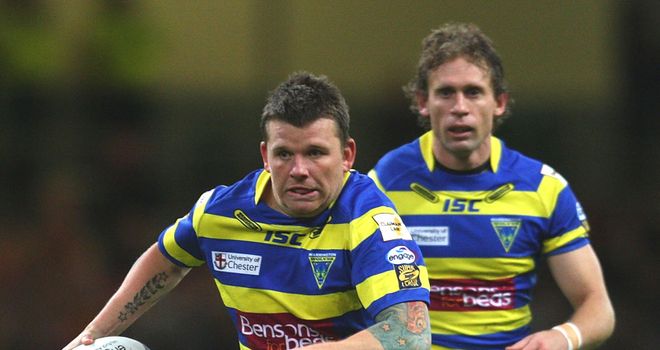 Briers: scored the first and last tries in Warrington&#39;s emphatic victory