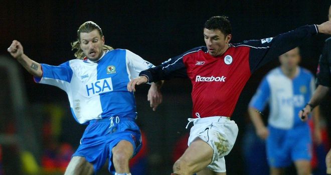 Robbie Savage: In action against his friend Gary Speed