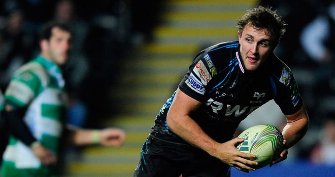 Ashley Beck: came off the bench to score the Ospreys&#39; second try