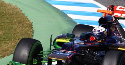 The multi-coloured Toro Rosso