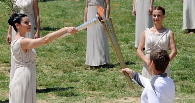 Olympic Flame: Has been lit in ancient Olympia