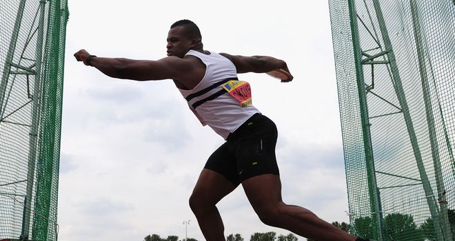 Lawrence Okoye: Bettered his British record by a wide margin