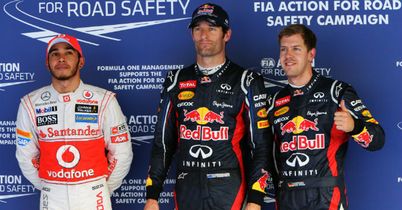 Red Bull's drivers again locked out the front row, this time ahead of Hamilton