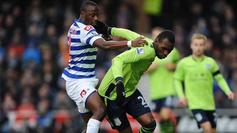 Samba Diakite: In action for QPR against Aston Villa