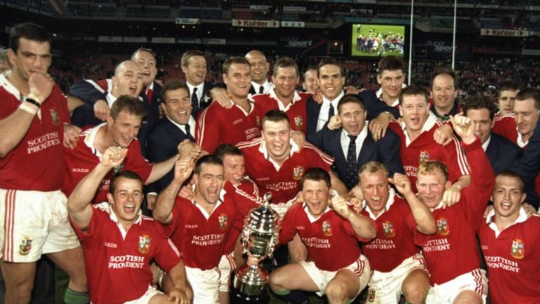 The victorious 1997 Lions team