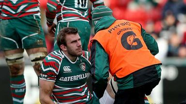 Tom Croft: Leicester flanker receives treatment during win over Wasps