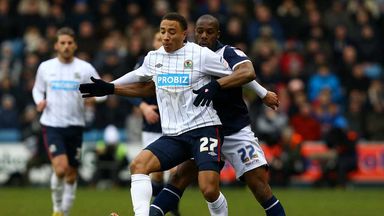 Image of Adam Henley: Blackburn defender in action against Millwall