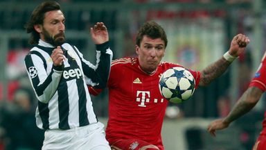 Pirlo: the Italian was well shackled by Mandzukic and his Bayern team-mates