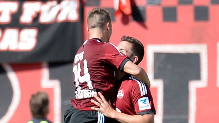 Robert Mak and Per Nilsson celebrate for Nurnberg