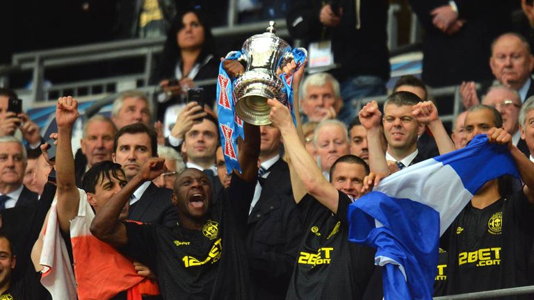 Wigan won the FA Cup in 2013 but suffered relegation to the Championship in the same season