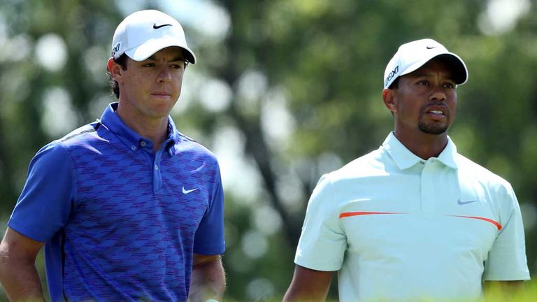 Rory McIlroy and Tiger Woods: Playing for a reported $2m prize pot