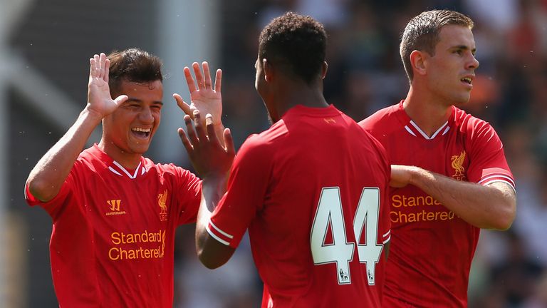Philippe Coutinho: Celebrates and continues his excellent form for Liverpool