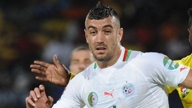 Image of Essaid Belkalem playing against Togo during this year's African Cup of Nations