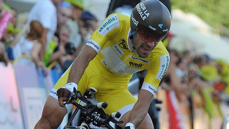 Christophe Riblon was unable to keep the leader's yellow jersey on the final stage of the Tour de Pologne